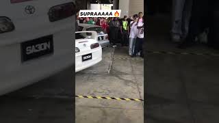 Supra destroys exhaust tip💀💀 supra supramk4 exhaust toyota caredit [upl. by Terencio151]