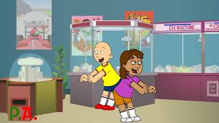 Caillou Meets DoraGoes To Chuck E CheesesButh Grounded LAZINESS [upl. by Nyvets]