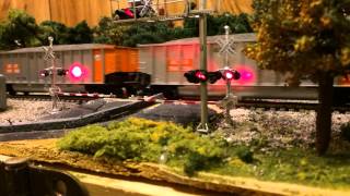 Union Pacific coal train through grade crossing [upl. by Leonore501]