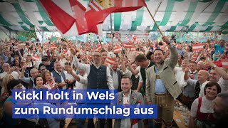 Volkskanzler am Volksfest  Kickl holt in Wels zum Rundumschlag aus [upl. by Ereveneug]