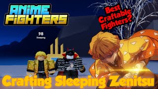 Crafting Sleeping Zenitsu  Slayer Corps Craftable Fighters  Anime Fighters Simulator [upl. by Aldred]