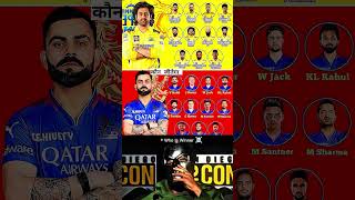 Rcb X1 Vs Csk X1 Who Is Best ☠️ 🙌  shorts viralvideo trendingcricket rcbfans csk viratkohli [upl. by Ahsiatal]