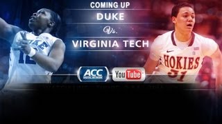 Live ACC Womens Basketball 5 Duke vs Virginia Tech [upl. by Fotzsyzrk]