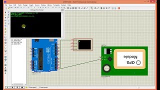 Arduino GPS module simulation in proteus [upl. by Arema]