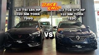 Cupra Formentor 15 TSI 184 HP DSG  Renault Megane 13 TCE 170 HP EDC RACECHIP Performans Testi [upl. by Izawa]