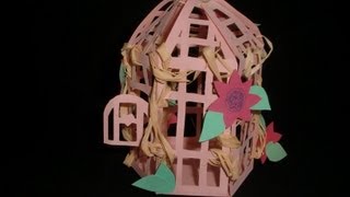 Vogelkäfig aus Papier basteln Birdcage PaperCraft  Tutorial HDDE [upl. by Dlaregztif]