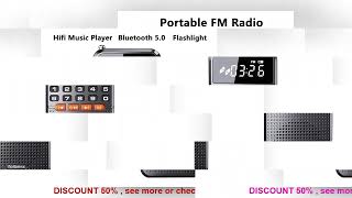 Top BEST Portable FM Mini Radio Dual Antenna Pocket Radio Receiver Bluetooth 5 [upl. by Busch]