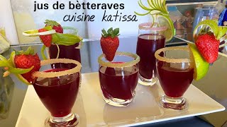 Jus de betterave rouge 100 naturelle cuisinekatissa1825 [upl. by Cohligan]