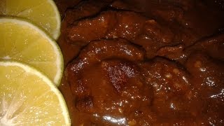 BISTEC DE RES EN SALSA DE CHILE PASILLA Y NARANJA [upl. by Ahcim]