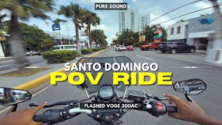 PURE SOUND  Running Errands in Santo Domingo  Voge 300AC [upl. by Twyla189]