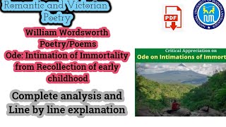 Ode Intimation of Immortality by Wordsworth intimations of immortality analysis [upl. by Michiko257]