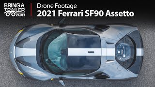 2021 Ferrari SF90 Drone Footage  Bring a Trailer [upl. by Irama608]