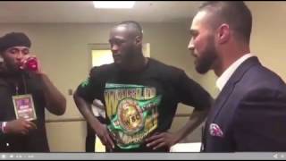 Watch Joseph Parker meets Deontay Wilder after callout [upl. by Saqaw]