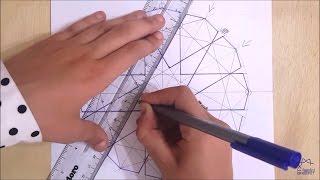 How to draw an Islamic geometric pattern 3  زخارف اسلامية هندسية [upl. by Scheld]