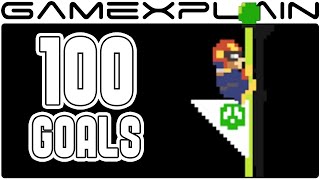 Super Mario Maker All 100 Flagpole Animations amp Music amiibo costumes [upl. by Phylis]