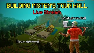 Building The Town Hall in Misten RustySnowBall Minecraft minecraft [upl. by Regor]