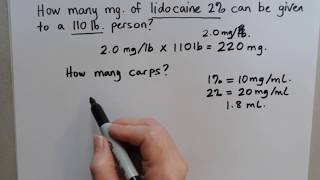 Dental Local Anesthetic Calculations Pt 1 [upl. by Noryk]