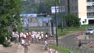 Idziemy po awans  kibice Zagłębia Sosnowiec na zbiórce i marszu na Stadion Ludowy [upl. by Metcalf94]