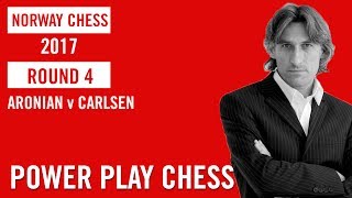 Norway Chess 2017 Round 4 Levon Aronian v Magnus Carlsen [upl. by Borreri]