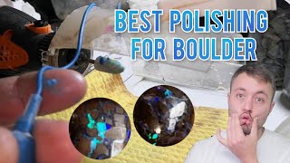 How to polish Boulder Opal – Diamond Paste versus Nova Points [upl. by Yonita]