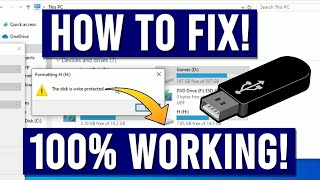 HOW TO FIX ＂THE DISK IS WRITE PROTECTED＂ 2024 [upl. by Ymer]