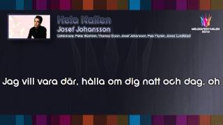 Josef Johansson  quotHela Nattenquot on screen lyrics [upl. by Amaryllis]