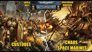 new codex Chaos Space Marines VS Custodes Battle Report ita 2000 pt [upl. by Rehpotsihrc]