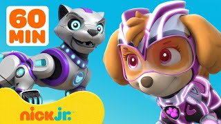 PAW Patrol Pups Stop Scary Robots w Skye amp Chase  1 Hour Compilation  Nick Jr [upl. by Aiekam]