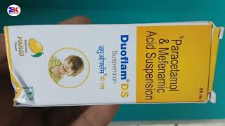 Duoflam DS Suspension  Paracetamol And Mefenamic Acid Syrup  Duoflam DS Syrup Uses Benefit Dose [upl. by Eatnad]