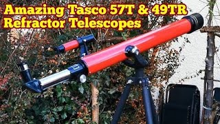 Amazing Tasco 49TR And 57T 50mm F800mm Refractor Telescope [upl. by Glyn]