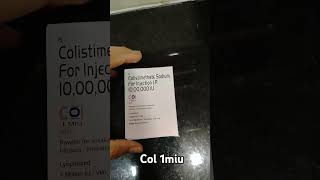 Col 1miu injection uses colistimithate infection bacteria col1miu shorts trending health [upl. by Aillimac552]