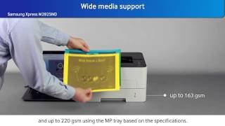 Samsung Xpress M2825ND vs Brother HL2250DNWide media support [upl. by Synn769]