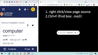 How to download sound from Cambridge and oxford dictionary [upl. by Uht52]
