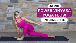 Power Vinyasa Flow Intermediate  Optional Arm Balances  40 Minutes [upl. by Nosyerg205]