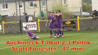 Auchinleck Talbot v Pollok  4th May 2024  Goals and Penalty Incidents [upl. by Edwyna]