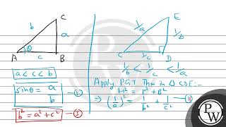 Let in a right angled triangle the smallest angle be  If a triangle formed by taking th [upl. by Paquito619]