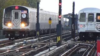 IND Culver Line R46 amp R160BR160A2 F Trains at Ditmas AveMcDonald Ave [upl. by Newcomb748]