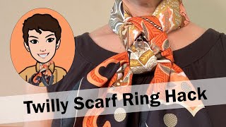 Shorts  Hermès Twilly Scarf Ring Hack Use With Larger Scarves [upl. by Allcot]