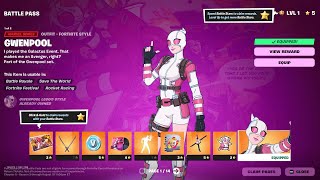 NEW Fortnite Chapter 5 Season 4 Battle Pass ALL TIERS 1100 [upl. by Arracat]