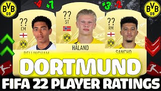 FIFA 22  DORTMUND PLAYER RATINGS PREDICTIONS FT SANCHO HAALAND BELLINGHAM ETC FIFA 22 [upl. by Wsan]