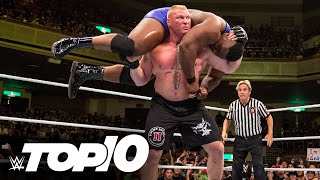 Brock Lesnar destroys groups of Superstars WWE Top 10 Oct 28 2021 [upl. by Venita455]