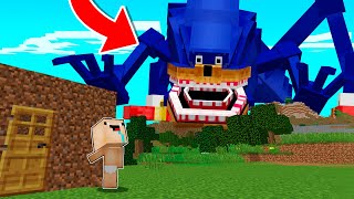 SHIN SONIC TAPES NO LO MIRES en MINECRAFT 😰 BEBÉ NOOB SONIC Devora Ciudades [upl. by Lacym]