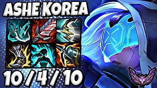 Ashe vs Ezreal  ADC  Lol Korea Master Patch 1418 ✅ [upl. by Einiar]