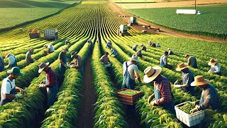 US Farmers Harvest Vegetables And Fruits On Millions Of Acres Of Farmland In 2024 [upl. by Chloras]