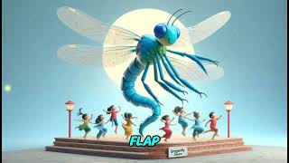 quotDragonfly Dance  Fun Cartoon Nursery Kids Music Songquot with lyrics [upl. by Illah]