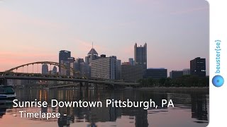 Partial Sunrise Downtown Pittsburgh PA  Timelapse 4K [upl. by Barbaresi]