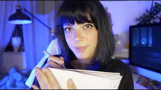 ASMR  Drawing Your Face amp Taking Notes Minimal Talking [upl. by Lanor]