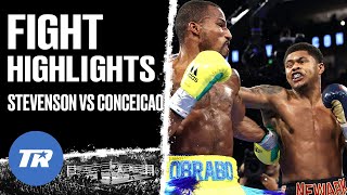 Shakur Stevenson Scores 1 Knockdown Gets Dominate Win Over Conceicao  FIGHT HIGHLIGHTS [upl. by Neltiak617]