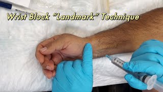 Wrist Block “Landmark” Technique by Henry Hu MD [upl. by Nahgam750]