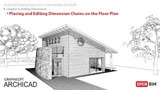 ACTS03 18 Placing and Editing Dimension Chains on the Floor Plan [upl. by Elysee427]